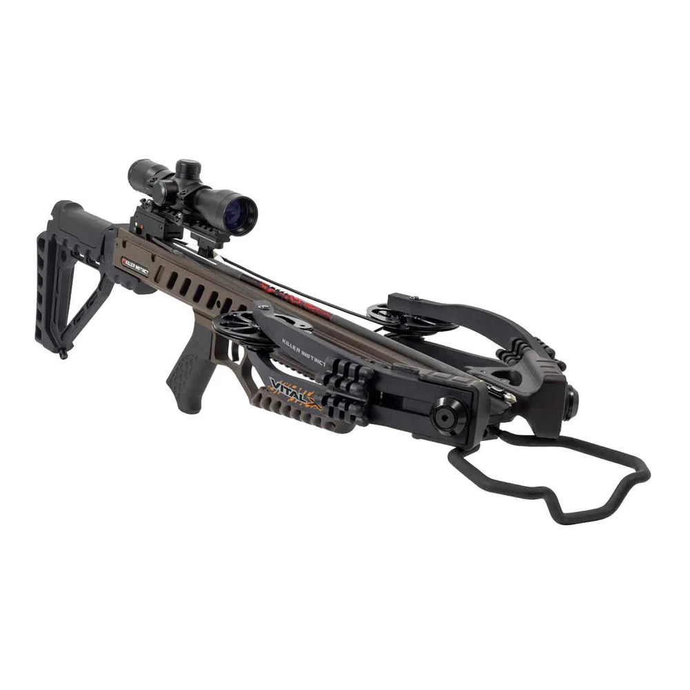 Killer Instinct Vital-X Crossbow Package, buy Vital-X crossbow, 405 FPS crossbow, X-Cam technology crossbow, compact hunting crossbow, crossbow with scope and bolts, Killer Instinct crossbows for sale, lightweight crossbow package, HYPR bolts crossbow, beginner to pro crossbow, Crossbow Supplies crossbows